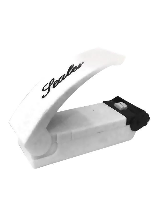 Portable Plastic Food Bag Sealing Device White/Black